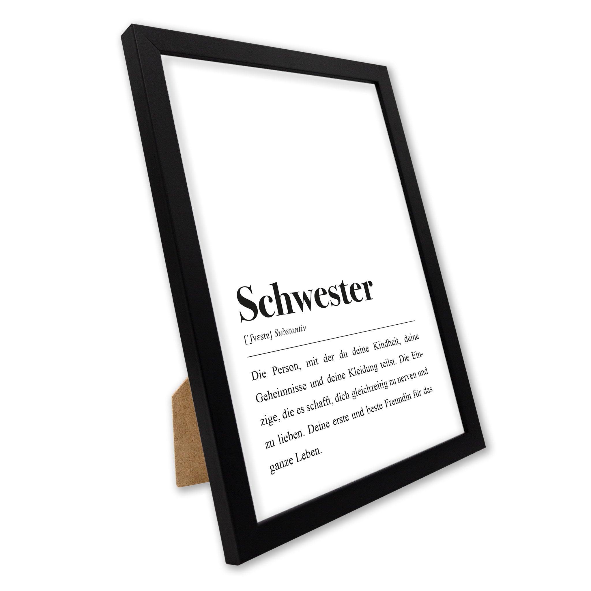 Schwarzer Holz-Bilderrahmen DIN A4